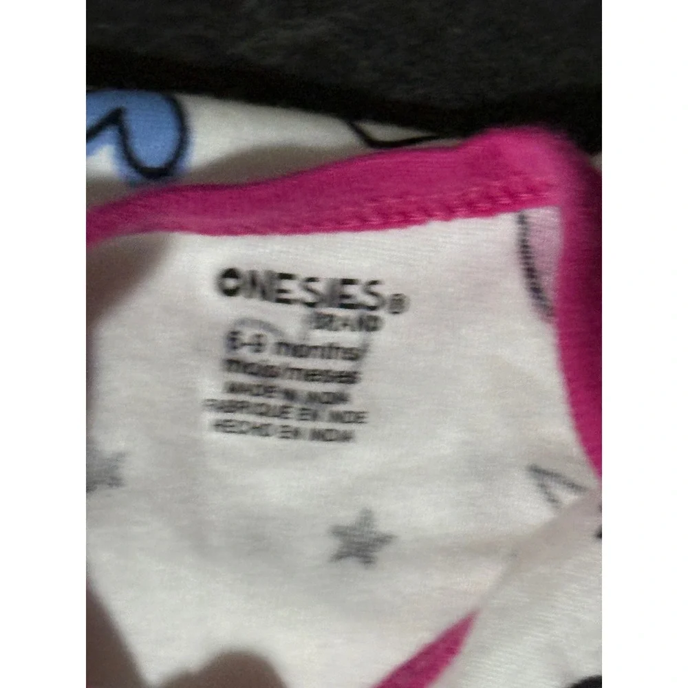 Gerber Onesies 5-Pack Baby Girl Bodysuits 6-9 Months Pink Purple Hearts Stars